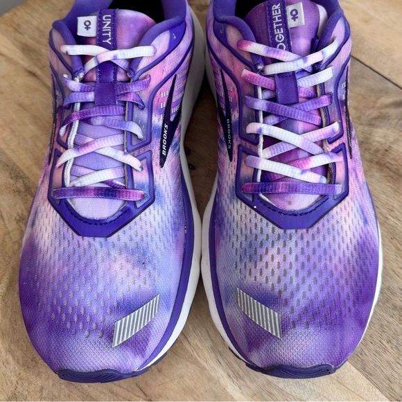 Brooks Women's Running Shoe Ghost Unity Together Purple Tie Dye Size 11 - Picture 8 of 13